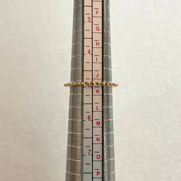 Gold Vermeil Sterling Silver 925 Square Yellow Cubic Zirconia Solitaire Ring 5 - Picture 10 of 16